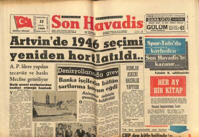 Son Havadis Gazetesi 23 Eylül 1964 - Hindistanda Yemekten 150 Çocuk Zehirlendi... GZ74211 - 1