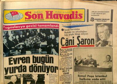 Son Havadis Gazetesi 23 Eylül 1982 - Broke Shields , Adnan Kaşıkçının Oğlu İle Geziyor - Almanyada Hükümet Sorunu GZ124203 - 1