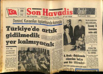 Son Havadis Gazetesi - 23 Haziran 1966 - Selda Akkorun Beli Kırıldı - YTP Hiçbir Parti İle Birleşemiyor GZ124225 - 1