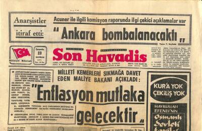 Son Havadis Gazetesi 23 Haziran 1971 - Karma Komisyon Acunerin Dokunulmazlığını Kaldırdı GZ106968 - 1