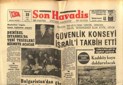 Son Havadis Gazetesi 23 Mart 1968 - Kadıköy Koyu Doldurulacak GZ65542 - 1