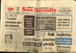 Son Havadis Gazetesi 23 Mart 1970 - Ankara Savcısı Açıklama Yaptı GZ65508 - 1