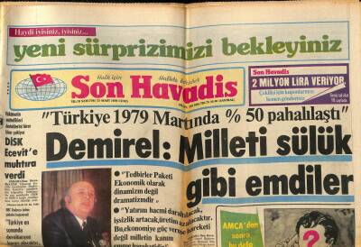 Son Havadis Gazetesi 23 Mart 1979 - Emel Sayın Kocasından 2. Defa Boşandı GZ74066 - 1