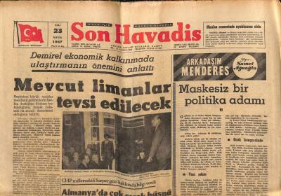 Son Havadis Gazetesi 23 Mayıs 1967 - Arapların İsraile Karşı Harb Hazırlıkları Arttı - CHP Milletvekili Sarper Gezi Hakkında Bilgi Verdi GZ121031 - 1