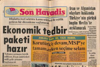 Son Havadis Gazetesi 23 Ocak 1980 - Korutürke Devam,MSPye Tamam,Erken Seçime Selam GZ56413 - 1