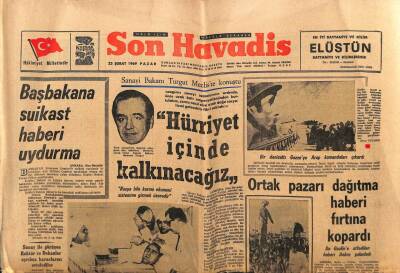 Son Havadis Gazetesi 23 Şubat 1969 - Doğu Pakistanda Polis Halka Ateş Açtı 9 Ölü Var GZ56503 - 1