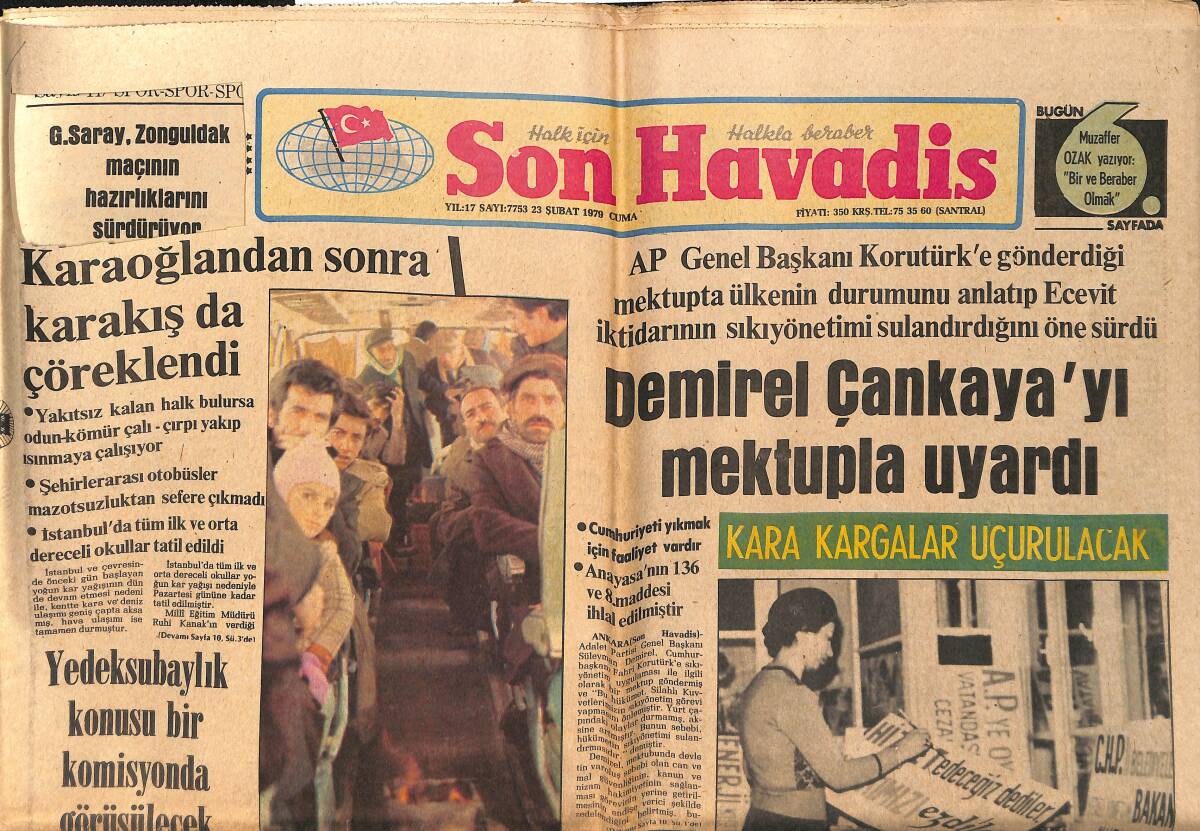 Son Havadis Gazetesi 23 Şubat 1979 - Ayağında Kundura İle Birden Şöhret Olan İbrahim Tatlıses GZ158860 - 1