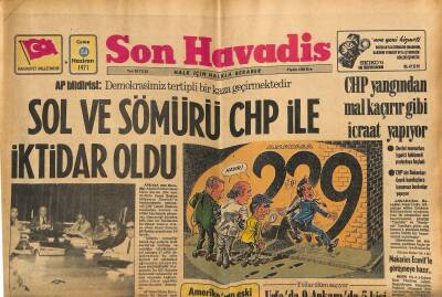 Son Havadis Gazetesi 24 Haziran 1977 - Borusan Fabrikası Müdürü Evine Giderken Öldürüldü - Sol Ve Sömürü CHP İle İktidar Oldu GZ123961 - 1