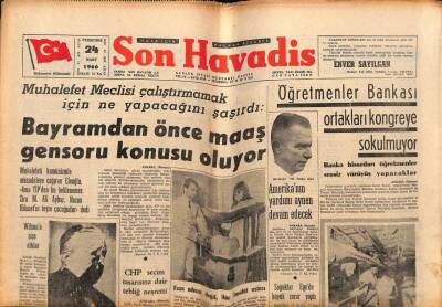 Son Havadis Gazetesi 24 Mart 1966 - Nebahat Çehrenin Bakireliği Münakaşa Konusu Oldu GZ77430 - 1