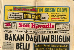 Son Havadis Gazetesi 24 Mart 1975 - Marmara'da Petrol Bulmak İçin 1500 Metreye İnildi GZ160266 - Gökçekoleksiyon