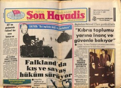 Son Havadis Gazetesi 24 Mayıs 1982 - Bülent Ersoy Gecelerin Kadını Oldu GZ69758 - 2