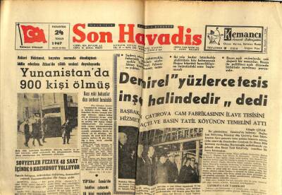 Son Havadis Gazetesi 24 Nisan 1967 - Süleyman Demirel, Gençliğin Davalarını Halle Çalışıyoruz GZ59297 - 1