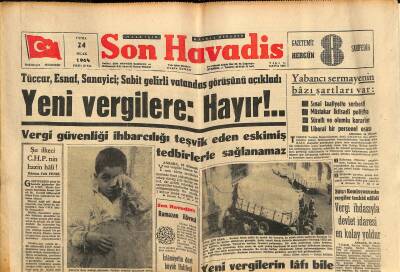 Son Havadis Gazetesi 24 Ocak 1964 - Larnaka Türkleri Hicret Ediyorlar GZ115569 - 1