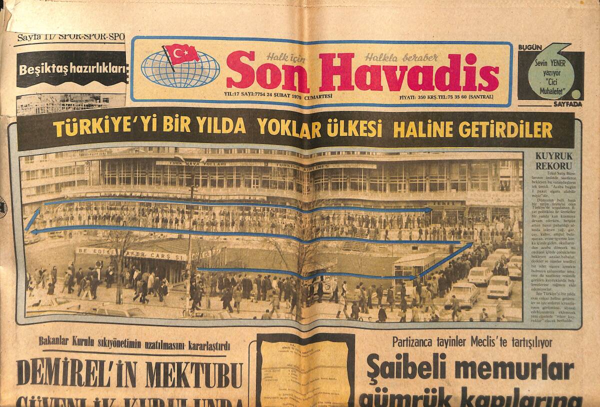 Son Havadis Gazetesi 24 Şubat 1979 - Korutürk Gazete Kağıdına Zam Kararnamesini de İmzaladı GZ158861 - 1