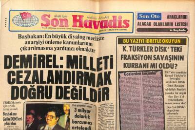 Son Havadis Gazetesi 24 Temmuz 1980 - Demirel Milleti Cezalandırmak Doğru Değildir Dedi GZ56308 - 1