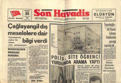 Son Havadis Gazetesi 25 Aralık 1969 - Konya Ovası Sular Altında - Çağlayangil Dış Meselelere Dair Bilgi Verdi GZ121048 - 1