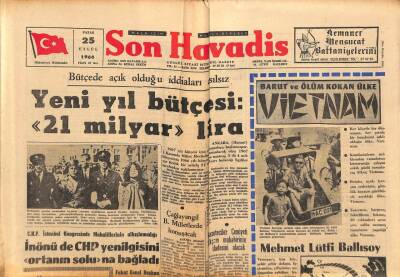 Son Havadis Gazetesi 25 Eylül 1966 - Türk Milliyetçileri Kongre Yapacak GZ80536 - 1