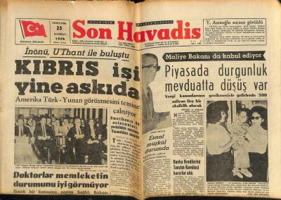 Son Havadis Gazetesi 25 Haziran 1964 - Doktorlar Memleketin Durumunu İyi Görmüyor GZ115273 - 1