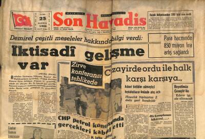 Son Havadis Gazetesi - 25 Haziran 1965 - Cezayirde Halk Ordu İle Karşı Karşıya - Şampiyon Clay İbadet Etmeyen Karısını Boşuyor GZ124258 - 1