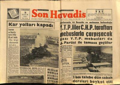 Son Havadis Gazetesi 25 Kasım 1961 - 2 Bin Talebe Dün Sabah Dersleri Boykot Etti GZ60377 - 1