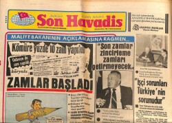 Son Havadis Gazetesi 25 Kasım 1982 - Emel Sayın 37sine Basmış GZ69045 - 1