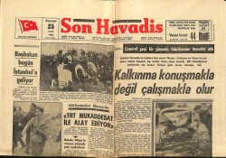 Son Havadis Gazetesi 25 Mart 1968 - Başbakan Bugün İstanbula Geliyor GZ65553 - 1
