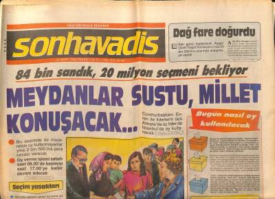 Son Havadis Gazetesi 25 Mart 1984 - Sudanlı İthalatçıları Rakı Değil , Serpil Barlas Sarhoş Etti GZ121139 - 1