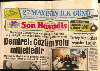 Son Havadis Gazetesi 25 Mayıs 1980 - Özalp Almanyadan Elektrikli Ve Dizel Lokamatif Kiralanacak GZ92172 - 1