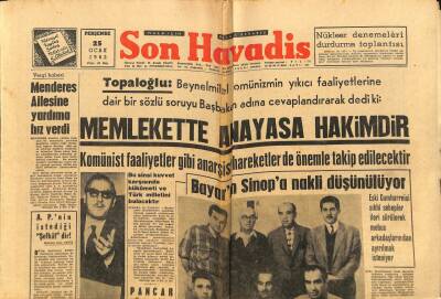 Son Havadis Gazetesi 25 Ocak 1962 - Dünyanın En Şık 10 Kadını GZ80492 - 1
