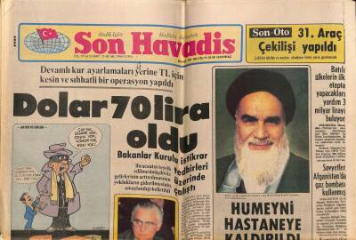 Son Havadis Gazetesi 25 Ocak 1980 - Humeyni Hastaneye Kaldırıldı GZ56415 - 1