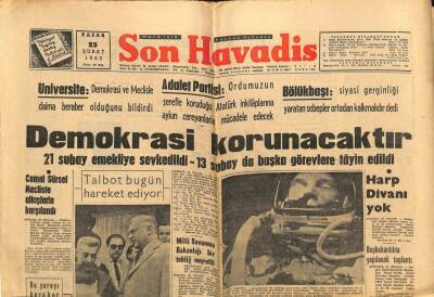 Son Havadis Gazetesi 25 Şubat 1962 - Cemal Gürsel Mecliste Alkışlarla Karşılandı GZ80515 - 1