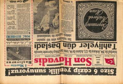 Son Havadis Gazetesi 25 Şubat 1963 - Tahliyeler Başladı GZ97920 - 1