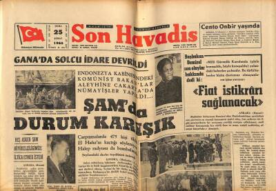 Son Havadis Gazetesi 25 Şubat 1966 - Ganada Solcu İdare Devrildi GZ77498 - 1