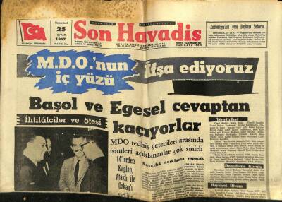 Son Havadis Gazetesi 25 Şubat 1967 - Başol Ve Egesel Cevaptan Kaçıyorlar GZ59357 - 1
