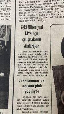 Son Havadis Gazetesi 25 Şubat 1981 - Zeki Müren Yeni LPsi İçin Çalışmalarını Sürdürüyor GZ102266 - 2