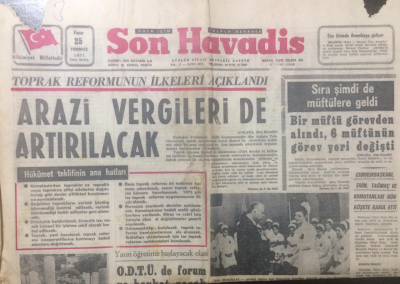 Son Havadis Gazetesi 25 Temmuz 1971 - Arazi Vergileri Artırılacak - GZ12157 - 2