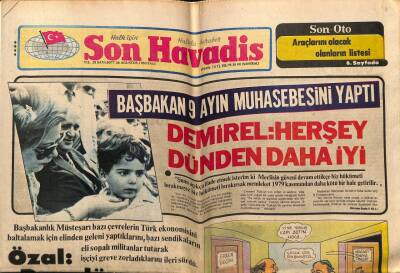 Son Havadis Gazetesi 26 Ağustos 1980 - Cüneyt Arkın Christian Haydar İzmir Fuarında Film Çevirecek GZ56385 - 1