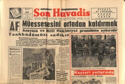 Son Havadis Gazetesi 26 Aralık 1961 - 1 Liralık Başbakanlık Tahsisatı 18 Bin Lira Olarak Kabul Edildi GZ102035 - 1