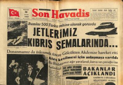 Son Havadis Gazetesi 26 Aralık 1963 - Rumlar 500 Türkü Rehine Olarak Götürdü GZ80549 - 1