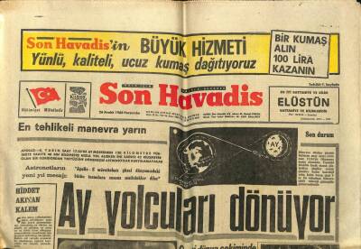 Son Havadis Gazetesi 26 Aralık 1968 - Pakistanlılar Demirele Büyük Tezahürat Yaptılar GZ92961 - 1