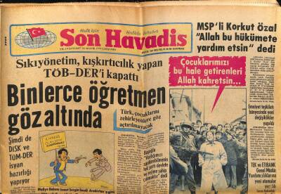 Son Havadis Gazetesi 26 Aralık 1979 - Zeki Müreni Önder Ve Rehber Seçen 19 Yaşındaki Sanatçı Bülent Ersoyu Kendine Rakip Kabul Ettirmiyor GZ91482 - 1