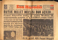 Son Havadis Gazetesi 26 Ekim 1961 - Büyük Millet Meclisi Dün Açıldı... GZ158837 - Gökçekoleksiyon