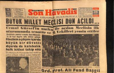 Son Havadis Gazetesi 26 Ekim 1961 - Büyük Millet Meclisi Dün Açıldı GZ74107 - 1