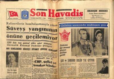 Son Havadis Gazetesi 26 Ekim 1967 - Şah Ve Şahbanu Taç Giyiyor GZ97988 - 1