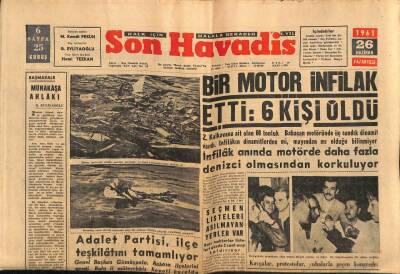 Son Havadis Gazetesi 26 Haziran 1961 - Adalet Partisi İlçe Teşkilatını Tamamlıyor GZ56507 - 1