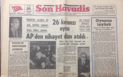 Son Havadis Gazetesi 26 Haziran 1970 - 26 Kırmızı Oycu APden Nihayet Dün Atıldı - GZ12171 - 1