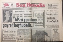 Son Havadis Gazetesi 26 Mayıs 1970 - APyi Yıpratma Gayreti Beyhudedir - GZ12170 - 2