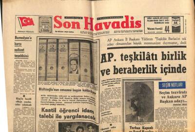 Son Havadis Gazetesi 26 Nisan 1968 - Müftüoğlunun Cenazesi Bugün Kaldırılıyor GZ74122 - 1