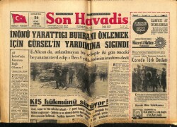 Son Havadis Gazetesi 26 Ocak 1963 - İnönü Yarattığı Buhranı Önlemek İçin Gürselin Yardımına Sığındı GZ65537 - 2