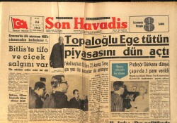 Son Havadis Gazetesi 26 Şubat 1965 - Topaloğlu Ege Tütün Piyasasını Dün Açtı - Diana Dors Artık Gençliğe Veda Ediyor GZ158660 - Gökçekoleksiyon